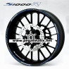 BMW S1000R wheel decals rim stripes 12 pcs. stickers Laminated S1000 R Blue