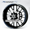 BMW S1000R wheel decals rim stripes 12 pcs. stickers Laminated S1000 R Blue