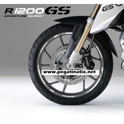 BMW R1200GS wheel decals stickers rim stripes r1200 GS 19'' 17'' White