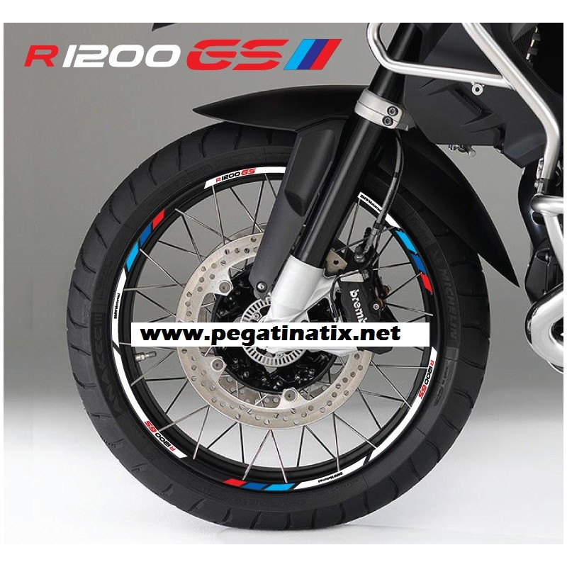 BMW R1200GS wheel decals stickers rim stripes r1200 GS 19'' 17'' Motorsport