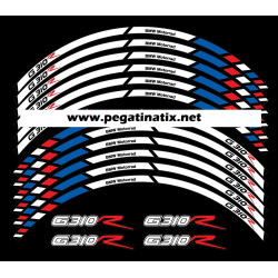 BMW G310R wheel decals stickers rim stripes 12 pcs. Laminated G310 R