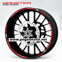 DUCATI Monster wheel stickers decals rim stripes 12 pcs. 600 821 1200R 796