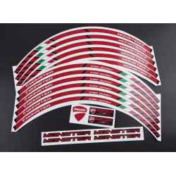 DUCATI Monster wheel stickers decals rim stripes 12 pcs. 600 821 1200R 796