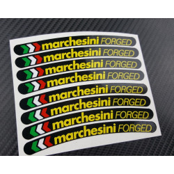 Marchesini small Wheel decals rim stripes 8 pcs. Laminated