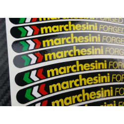 Marchesini small Wheel decals rim stripes 8 pcs. Laminated