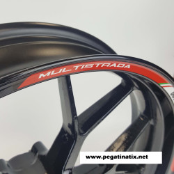 Ducati Multistrada Reflective wheel stickers decals rim stripes 1100 1200 Pikes Peak
