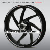 Ducati Multistrada wheel decals stickers rim stripes 1200s Laminated Grey