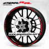 Honda CBR RR wheel decals rim stripes 12 pcs. stickers 600RR 1000RR