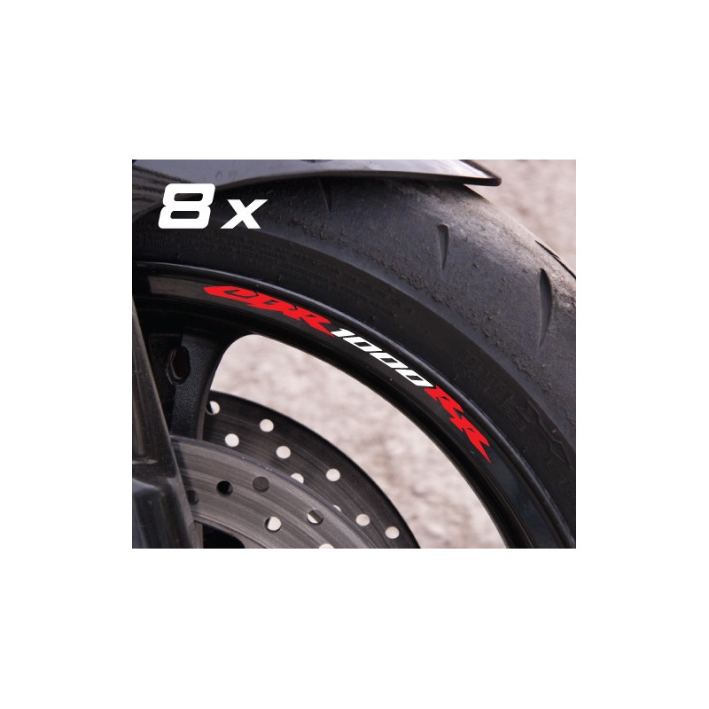 CBR 1000 RR small Wheel decals rim stripes 8 pcs. Laminated