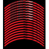 HONDA Racing Japan flag Wheel decals rim stripes 16 pcs. Laminated full color