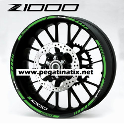 Kawasaki Z1000 wheel stickers decals rim stripes 12 pcs. Laminated z 1000