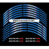 Suzuki GSX-R 1000 wheel stickers decals rim stripes 12 pcs. Laminated gsxr1000 Blue