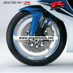 SUZUKI GSX-R 1000 wheel stickers decals rim stripes 12 pcs. Laminated 