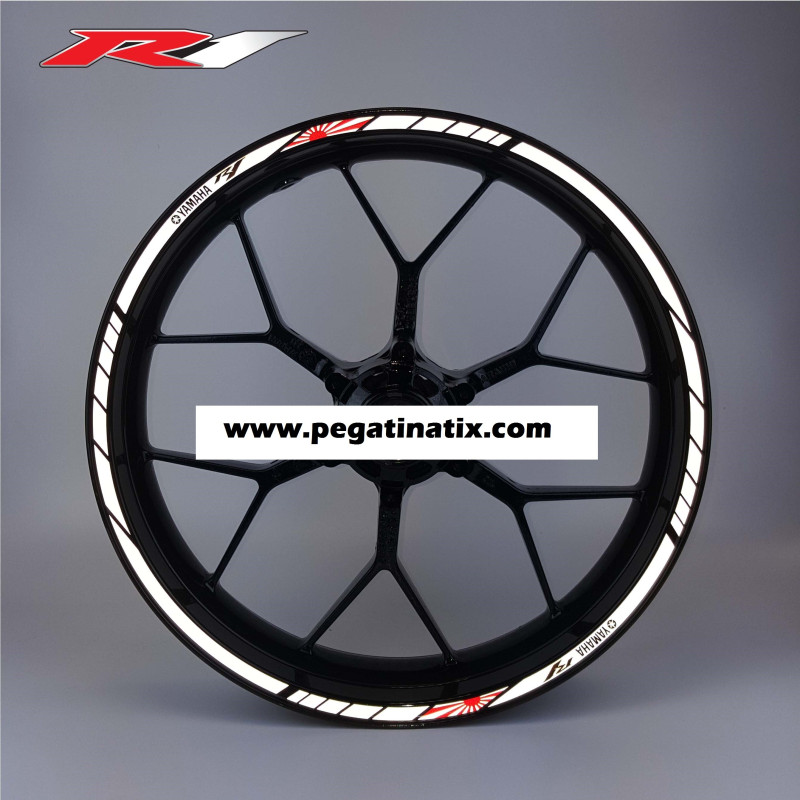 Yamaha YZF-R1 Reflective wheel stickers rim stripes decals