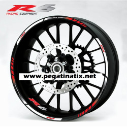 YYamaha YZF-R6 wheel stickers decals rim stripes Laminated yzf r6 white red
