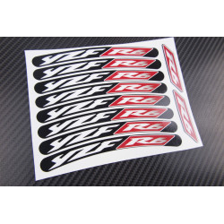 YAMAHA YZF-R6 small Wheel decals rim stripes 8 pcs. Laminated