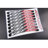 YAMAHA YZF-R6 small Wheel decals rim stripes 8 pcs. Laminated