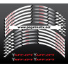 Yamaha MT-07 wheel stickers decals rim stripes Laminated MT07 white