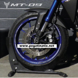 Yamaha MT-09 wheel stickers decals rim stripes Laminated MT09 Grey