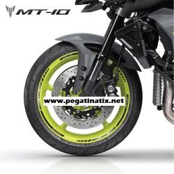 Yamaha MT-10 wheel stickers decals rim stripes Laminated MT10 Black