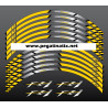 Yamaha FZ-1 Fazer wheel stickers decals rim stripes Laminated FZ1 Yellow