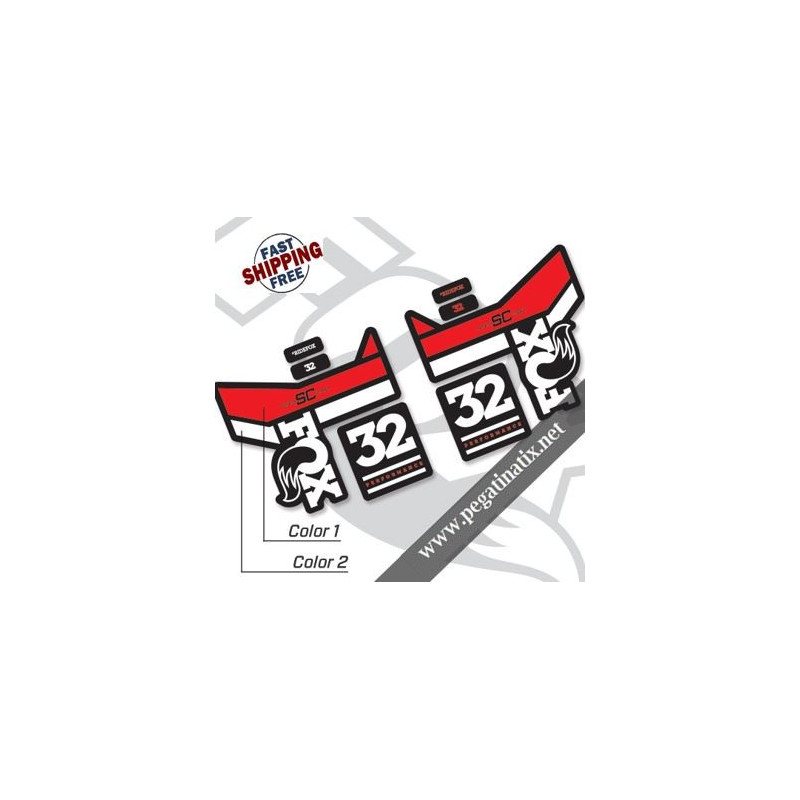 DECALS STICKERS FOX 32 DECALS KIT BLACK FORKS