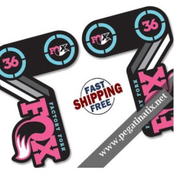 DECALS STICKERS FOX 36 HERITAGE 40TH ANNIVERSARY CYAN PINK