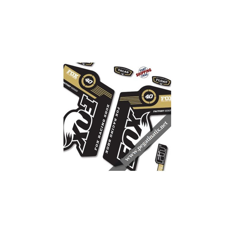 DECALS STICKERS FOX 40 DECALS KIT BLACK FORKS