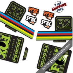 DECALS FOX FACTORY 32 LIMITED EDITION STICKERS KIT BLACK FORKS