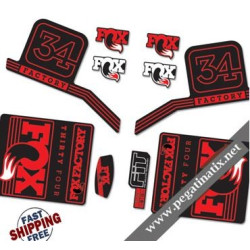 DECALS FOX FACTORY 34 2016 STICKERS KIT BLACK FORKS
