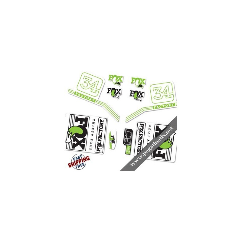 DECALS FOX FACTORY 34 2016 STICKERS KIT WHITE FORKS