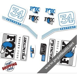 DECALS FOX FACTORY 34 2016 STICKERS KIT WHITE FORKS
