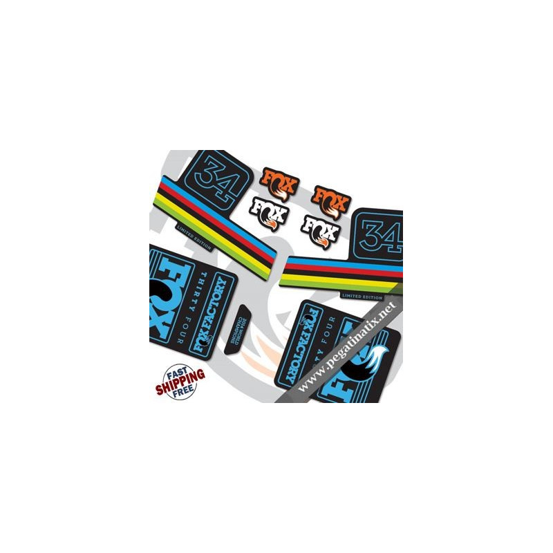 FOX FACTORY 34 LIMITED EDITION STICKERS KIT BLACK FORKS