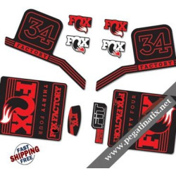 DECALS FOX FACTORY 34 2016 STICKERS KIT BLACK FORKS