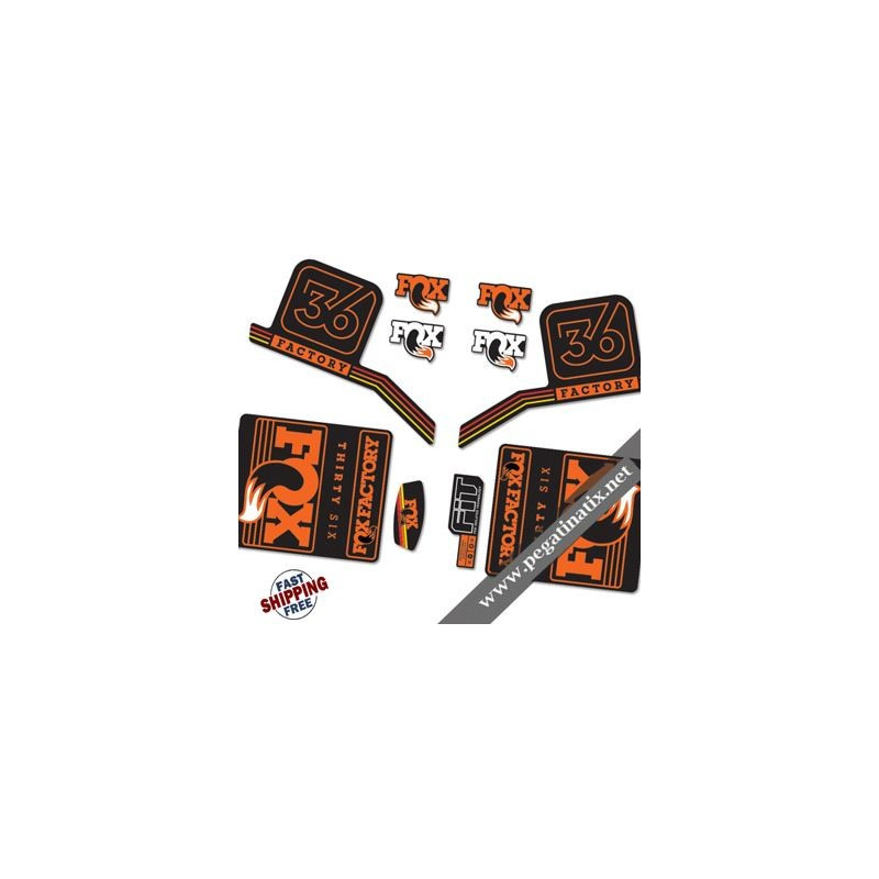DECALS FOX FACTORY 36 2016 STICKERS KIT BLACK FORKS