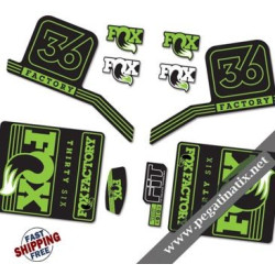 DECALS FOX FACTORY 36 2016 STICKERS KIT BLACK FORKS