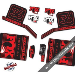 DECALS FOX FACTORY 36 2016 STICKERS KIT BLACK FORKS