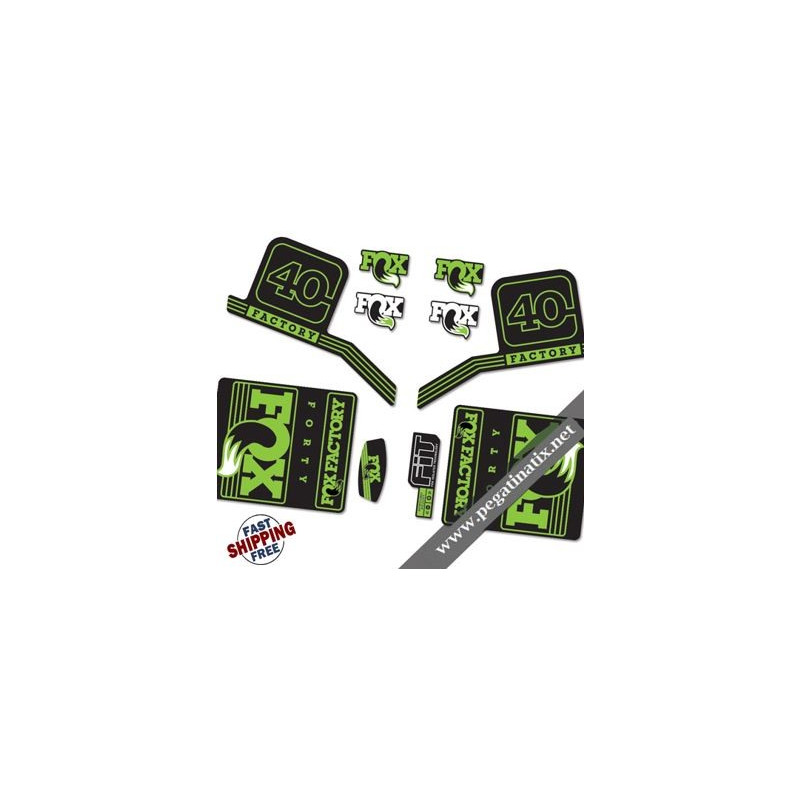 DECALS FOX FACTORY 40 2016 STICKERS KIT BLACK FORKS