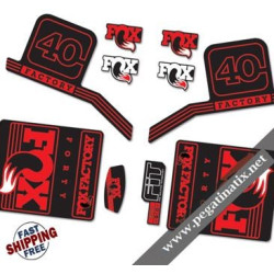 DECALS FOX FACTORY 40 2016 STICKERS KIT BLACK FORKS