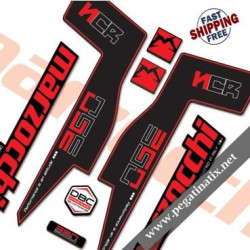 DECALS MARZOCCHI 350 NCR DECALS BLACK FORKS KIT