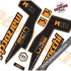 DECALS MARZOCCHI 350 NCR DECALS BLACK FORKS KIT