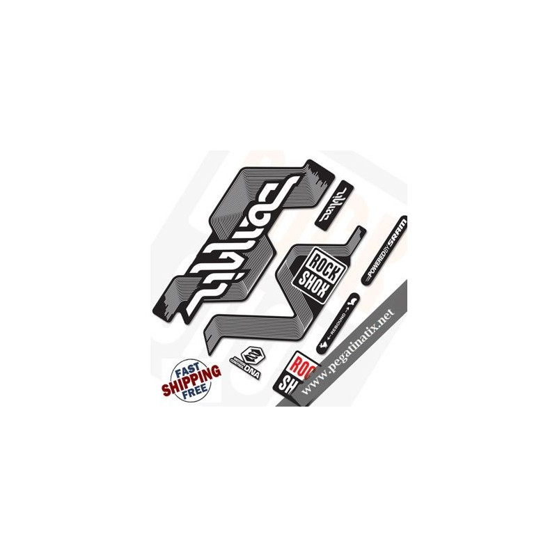 FORK ROCK SHOX DOMAIN BLACK FORK DECALS KIT