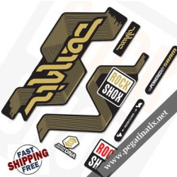FORK ROCK SHOX DOMAIN BLACK FORK DECALS KIT