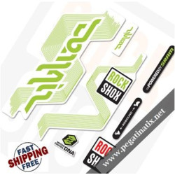 FORK ROCK SHOX DOMAIN WHITE FORK DECALS KIT