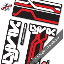FORK ROCK SHOX LYRIC B WHITE FORK DECALS KIT