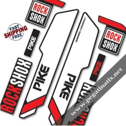 FORK ROCK SHOX PIKE 2014 STICKERS KIT BLACK FORKS