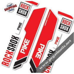 FORK ROCK SHOX PIKE 2014 STICKERS KIT WHITE FORKS