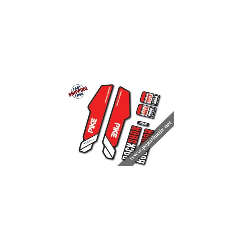 FORK ROCK SHOX PIKE B STICKERS KIT WHITE FORKS