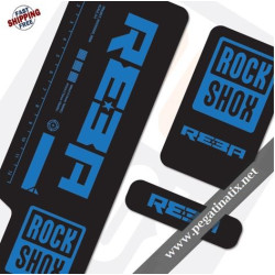 FORK ROCK SHOX REBA 2009 BLACK FORK DECALS KIT STICKERS FORKS