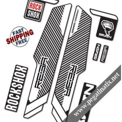 FORK ROCK SHOX BRAIN 2014 STICKERS KIT BLACK FORKS
